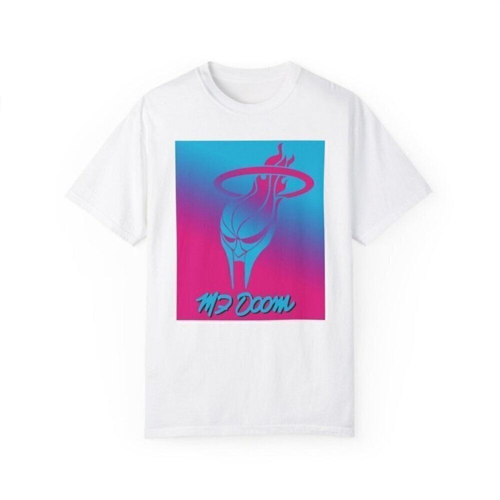 MF DOOM Miami Heat Vice Gradient NBA Hip Hop Streetwear Graphic T-Shirt